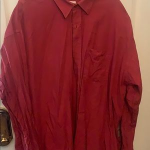 Cutter and buck red dress shirt